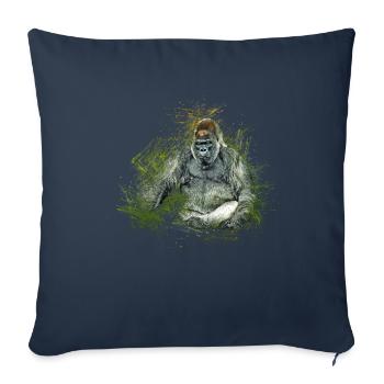 Gorilla - Housse de coussin décorative 45 x 45 cm - bleu marine - Devant