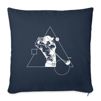 Golf Golf Course Golfer Geometry - Sofa pillowcase 17,3'' x 17,3'' (45 x 45 cm) - navy - Front