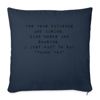 Vielen Dank - Sofakissenbezug 45 x 45 cm - Navy - Vorne