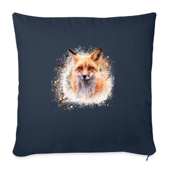 fuchs ,Graffiti, Malerei,fuchs ,aquarell,braun - Sofakissenbezug 45 x 45 cm - Navy - Vorne