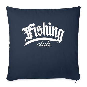 poisson pêcheur pêcheur club de pêche pêche au brochet casquette - Housse de coussin décorative 45 x 45 cm - bleu marine - Devant