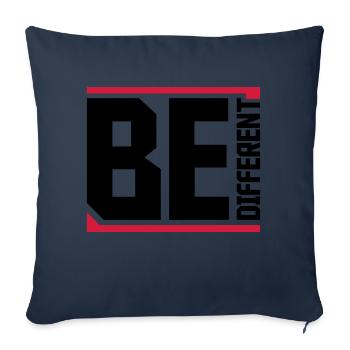 Soyez différent Logo Design - Housse de coussin décorative 45 x 45 cm - bleu marine - Devant