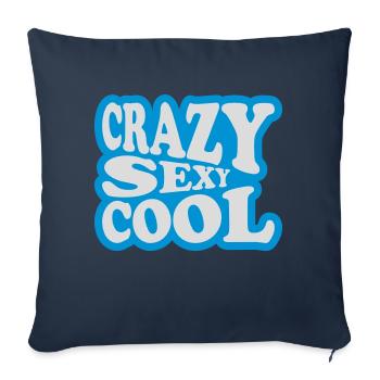 crazy sexy cool design - Sofa pillowcase 17,3'' x 17,3'' (45 x 45 cm) - navy - Front