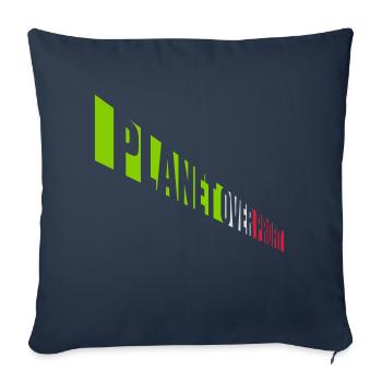 planet over profit quote - Sofa pillowcase 17,3'' x 17,3'' (45 x 45 cm) - navy - Front