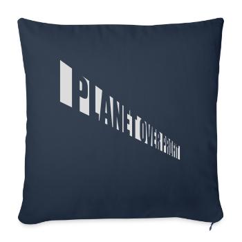 planet over profit quote - Sofa pillowcase 17,3'' x 17,3'' (45 x 45 cm) - navy - Front