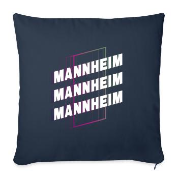Mannheim Deutschland Stadt Schrift Skyline Heimat - Sofakissenbezug 45 x 45 cm - Navy - Vorne