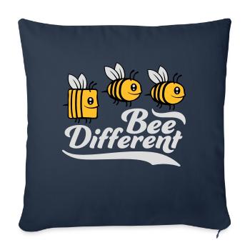 bee different saying quote - Sofa pillowcase 17,3'' x 17,3'' (45 x 45 cm) - navy - Front