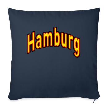 Hambourg - Housse de coussin décorative 45 x 45 cm - bleu marine - Devant