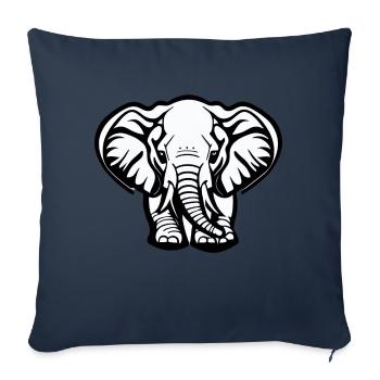 Little Elephant Cartoon Cute Adventure 19 - Sofa pillowcase 17,3'' x 17,3'' (45 x 45 cm) - navy - Front