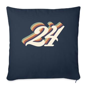 24th anniversary vintage - Sofa pillowcase 17,3'' x 17,3'' (45 x 45 cm) - navy - Front