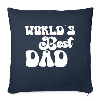 Herren Bester Papa Der Welt vater Vatertag suger - Sofakissenbezug 45 x 45 cm - Navy - Vorne