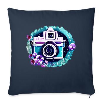 Photographer Funny Photographing Camera Photographers - Sofa pillowcase 17,3'' x 17,3'' (45 x 45 cm) - navy - Front