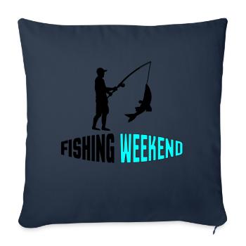 fishing weekend 002 - Sofakissenbezug 45 x 45 cm - Navy - Vorne