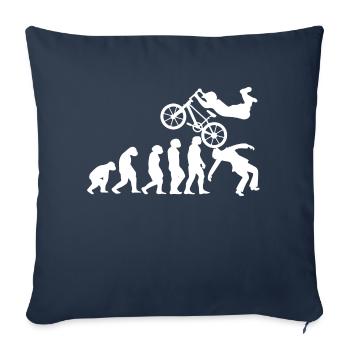 BMX Cycling Bicycle Cycling Evolution - Sofa pillowcase 17,3'' x 17,3'' (45 x 45 cm) - navy - Front