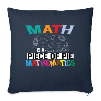 Math is a piece of Pi Mathmatics, Pi-Day Mathefan - Sofa pillowcase 17,3'' x 17,3'' (45 x 45 cm) - navy - Front