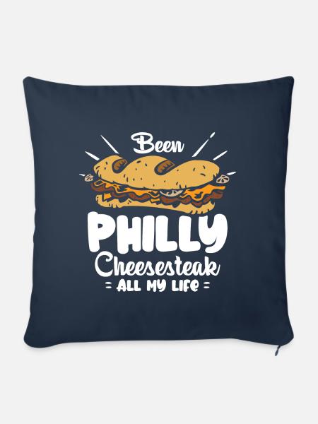 Philly Cheesesteak Sandwich - Sofakissenbezug 45 x 45 cm - Navy