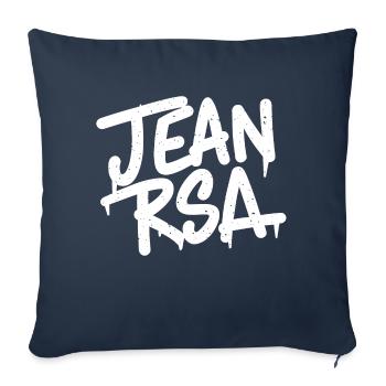 Jean RSA - Housse de coussin décorative 45 x 45 cm - bleu marine - Devant