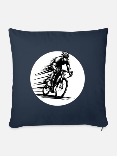 Radfahrer - Sofakissenbezug 45 x 45 cm - Navy