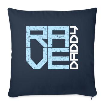 Rave Daddy EDM Techno Musik Raver Party Festival - Sofakissenbezug 45 x 45 cm - Navy - Vorne