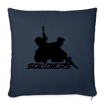 2 Soldiers Crew War Team Freedom Soldier Fighter - Sofa pillowcase 17,3'' x 17,3'' (45 x 45 cm) - navy - Front