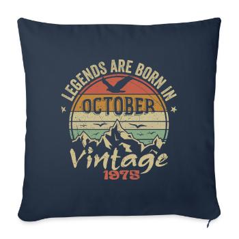 Génial Depuis Octobre 1975 - Cadeau Octobre 1975 - Housse de coussin décorative 45 x 45 cm - bleu marine - Devant