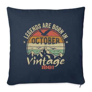 Génial Depuis Octobre 1981 - Cadeau Octobre 1981 - Housse de coussin décorative 45 x 45 cm - bleu marine - Devant