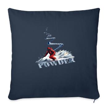 Downhill skiing Skiing Down - Sofa pillowcase 17,3'' x 17,3'' (45 x 45 cm) - navy - Front
