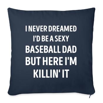 Baseball Papa Lustiger Vater Witz - Sofakissenbezug 45 x 45 cm - Navy - Vorne