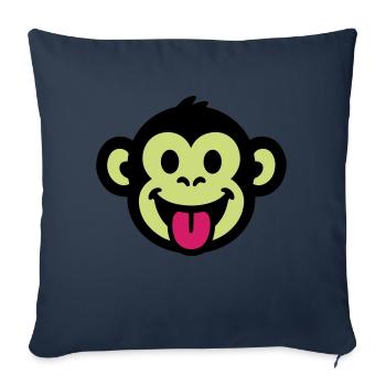Monkey Funny Comic - Sofa pillowcase 17,3'' x 17,3'' (45 x 45 cm) - navy - Front