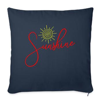 Icône du soleil du soleil - Housse de coussin décorative 45 x 45 cm - bleu marine - Devant