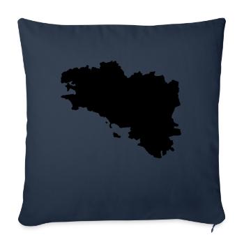 Bretagne - Housse de coussin décorative 45 x 45 cm - bleu marine - Devant