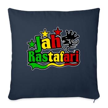 jah rastafari - Housse de coussin décorative 45 x 45 cm - bleu marine - Devant