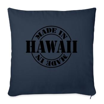 made in hawaii m1k2 - Housse de coussin décorative 45 x 45 cm - bleu marine - Devant