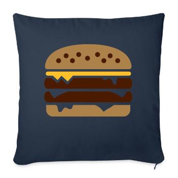 Burger - Sofa pillowcase 17,3'' x 17,3'' (45 x 45 cm) - navy - Front