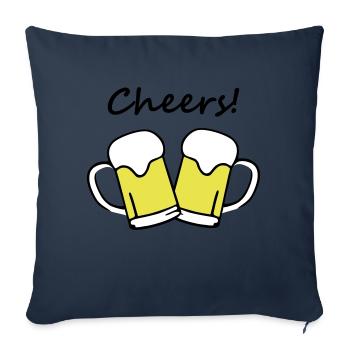 Beer, Cheers! - Sofa pillowcase 17,3'' x 17,3'' (45 x 45 cm) - navy - Front