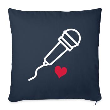 sing - Sofa pillowcase 17,3'' x 17,3'' (45 x 45 cm) - navy - Front