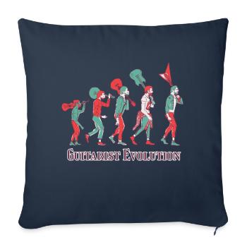 Guitarist Evolution Music Rock Guitarist - Sofa pillowcase 17,3'' x 17,3'' (45 x 45 cm) - navy - Front