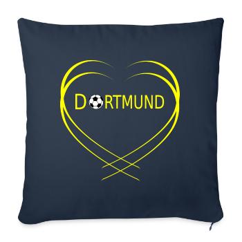 dortmund herz - Sofakissenbezug 45 x 45 cm - Navy - Vorne