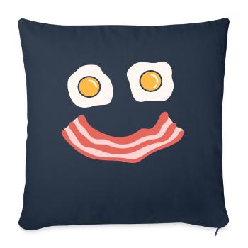 egg bacon Design for a funny designs lovers and - Sofakissenbezug 45 x 45 cm - Navy - Vorne