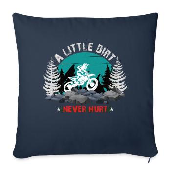 Dirtbike, Motorcross, Motorrad, Bike, Outdoor - Sofakissenbezug 45 x 45 cm - Navy - Vorne