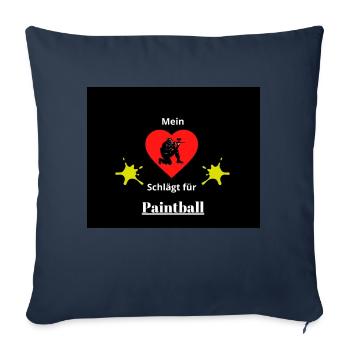 Paintball-Liebe - Sofakissenbezug 45 x 45 cm - Navy - Vorne