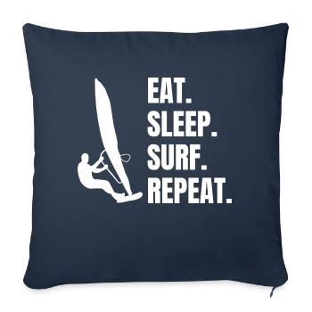 Surfer Surfing Surfboard Surf instructor Surfing - Sofa pillowcase 17,3'' x 17,3'' (45 x 45 cm) - navy - Front