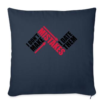 Date Mistakes Zitat Logo - Sofakissenbezug 45 x 45 cm - Navy - Vorne