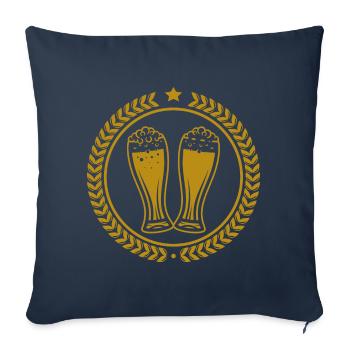 Bier - Bierkrug - Party - Bierzelt - Volksfest - Sofakissenbezug 45 x 45 cm - Navy - Vorne