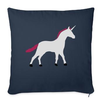 Unicorn Silhouette Outline Shadow - Sofa pillowcase 17,3'' x 17,3'' (45 x 45 cm) - navy - Front