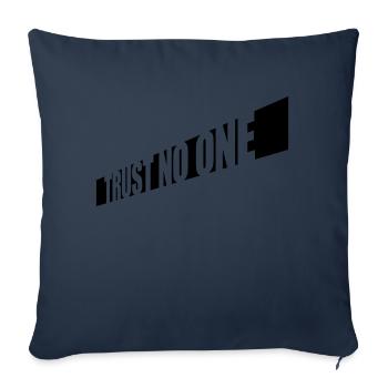 ne faites confiance à personne pour ne citer - Housse de coussin décorative 45 x 45 cm - bleu marine - Devant