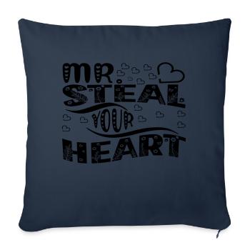 Mr Steal your Heart - Sofa pillowcase 17,3'' x 17,3'' (45 x 45 cm) - navy - Front