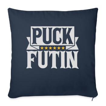 puck futin Logo Design - Sofakissenbezug 45 x 45 cm - Navy - Vorne