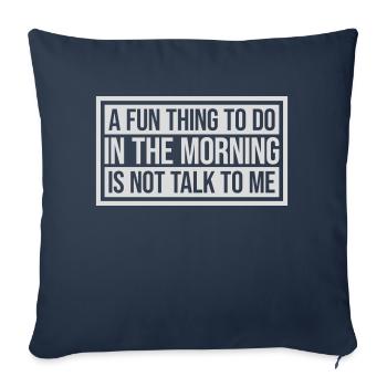 not talk to me - Sofakissenbezug 45 x 45 cm - Navy - Vorne