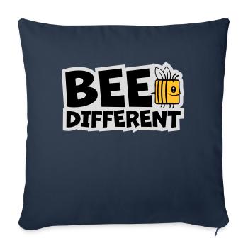 bee different saying quote - Sofa pillowcase 17,3'' x 17,3'' (45 x 45 cm) - navy - Front